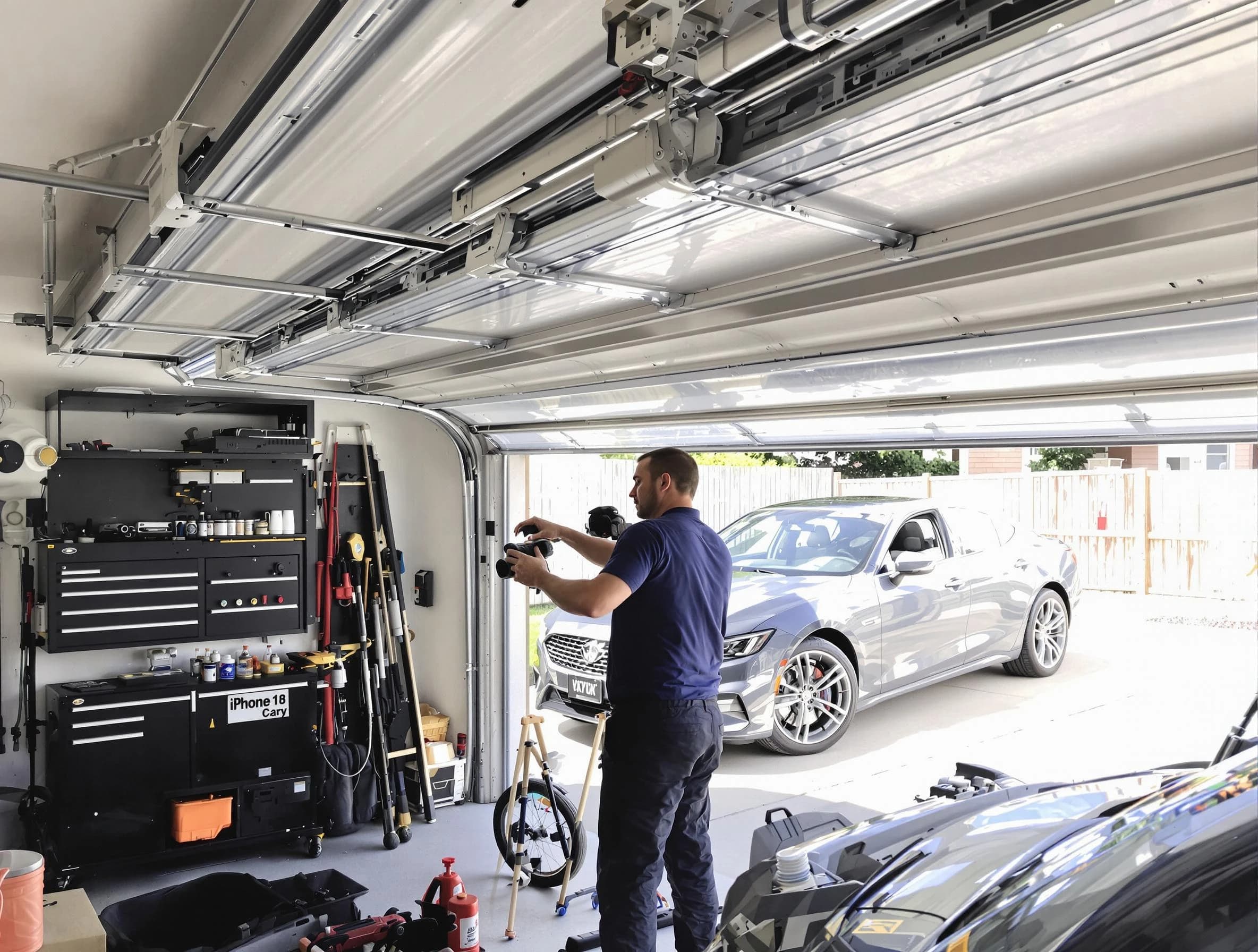 Munhall Garage Door Repair technician fixing noisy garage door in Munhall