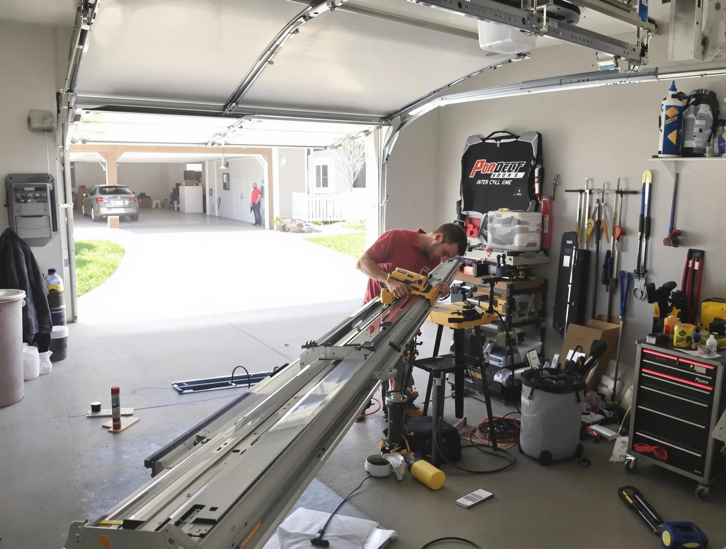Munhall Garage Door Repair expert performing track repair in Munhall