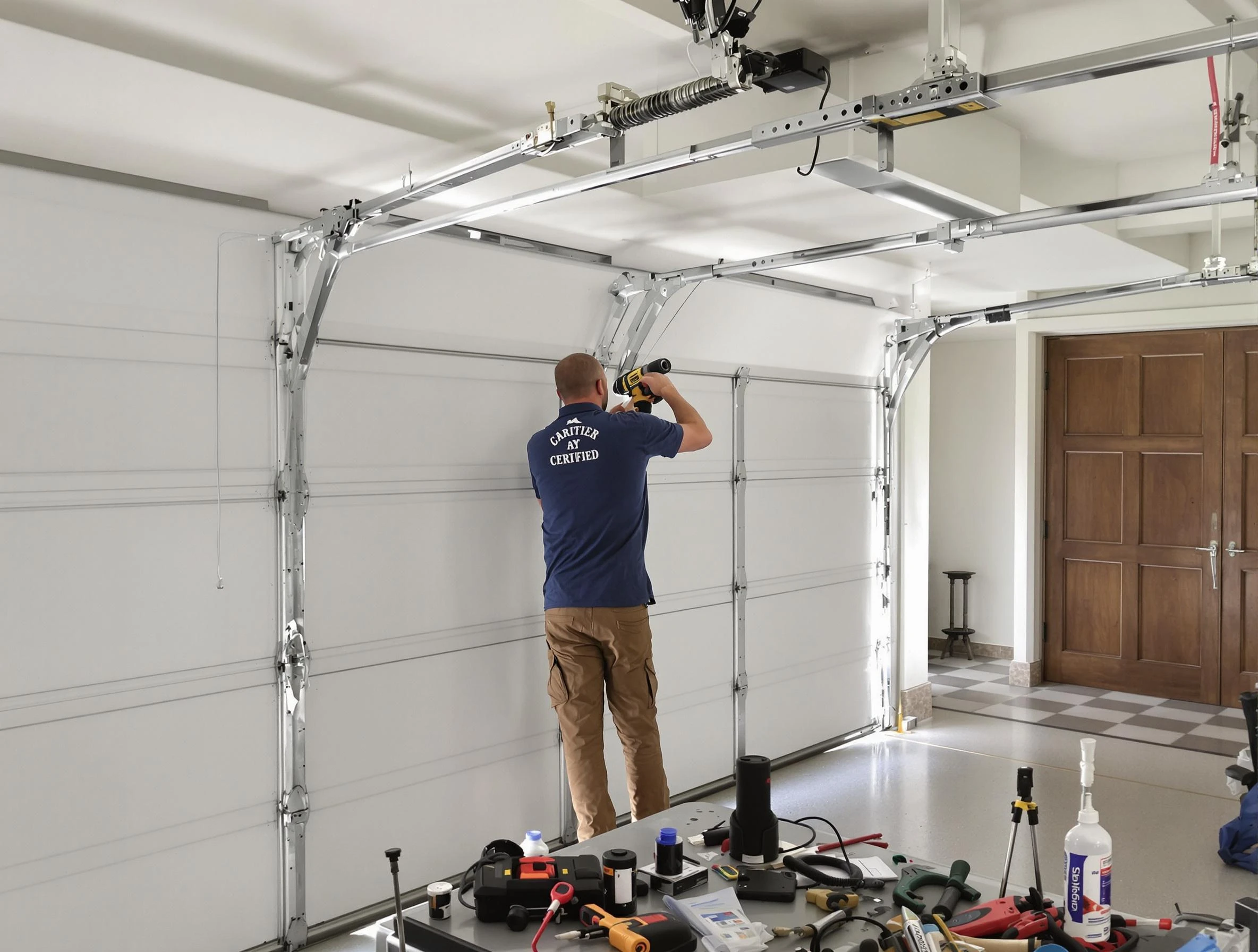 Munhall Garage Door Repair certified technician performing precision garage door repair in Munhall