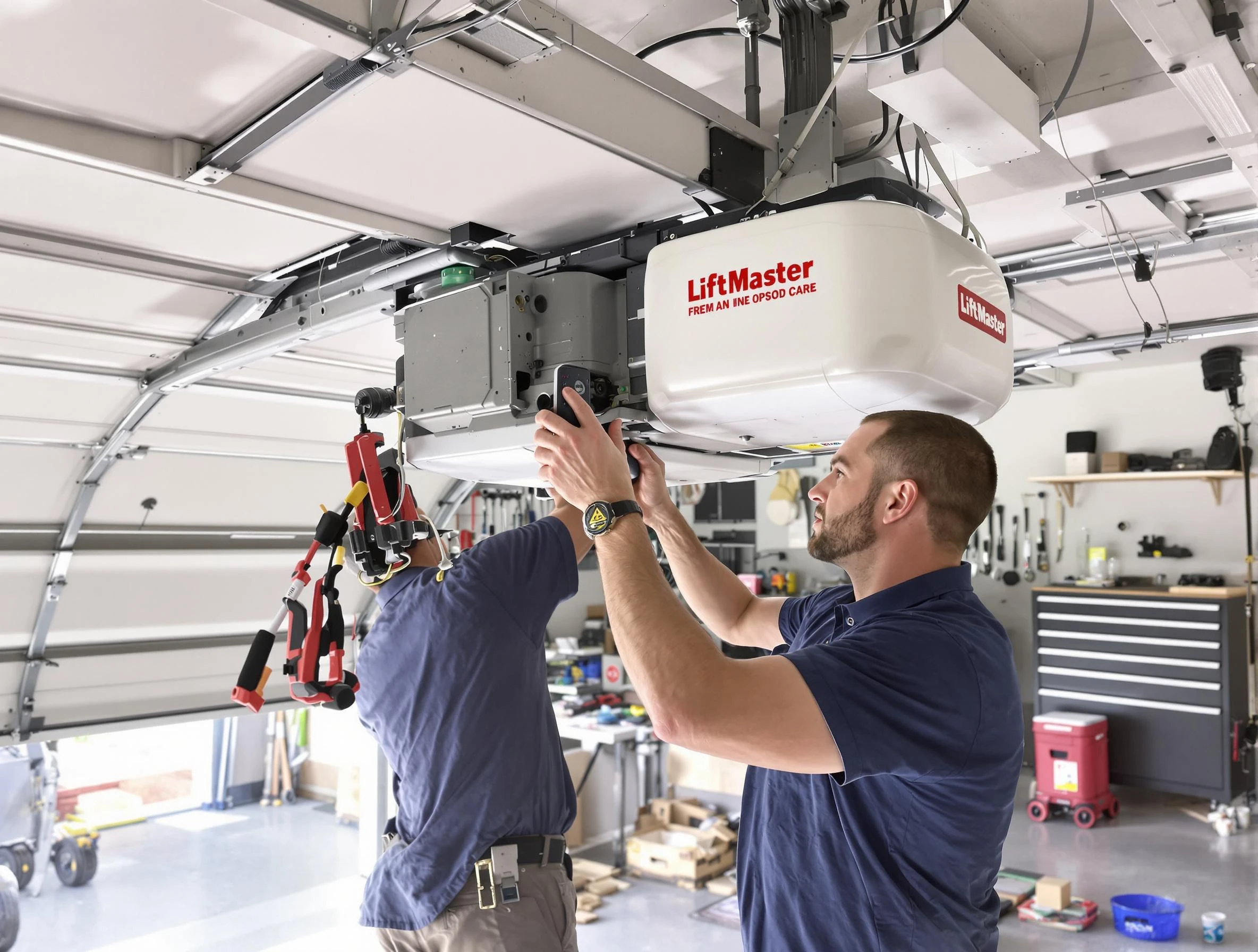 Munhall Garage Door Repair technician performing advanced diagnostics on garage opener in Munhall